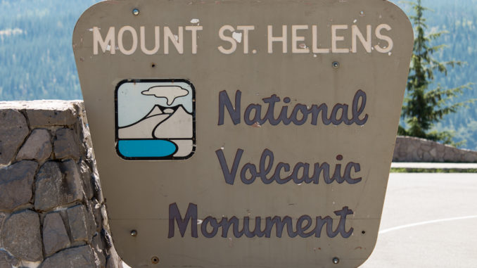 Einfahrt zum Mount St. Helens National Vulcanic Monument